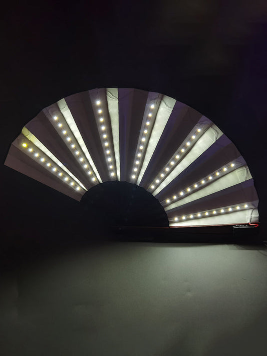 Led Silk Foldable Light-Emitting Color Fan
