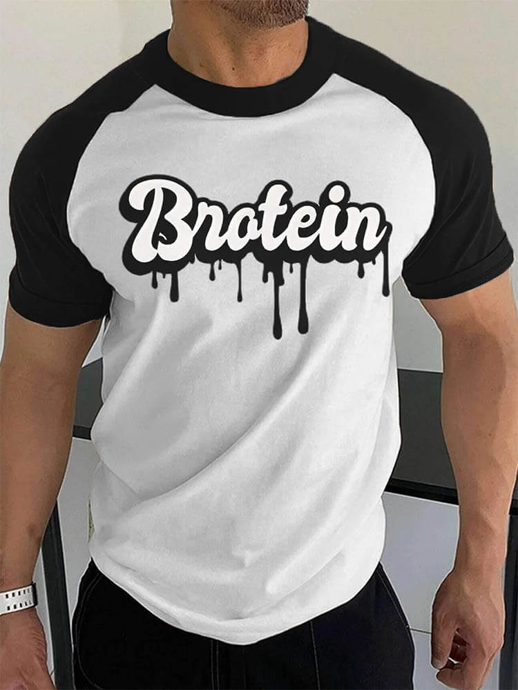 Men's LGBTQ Brotein Print Raglan Sleeves T-Shirt
