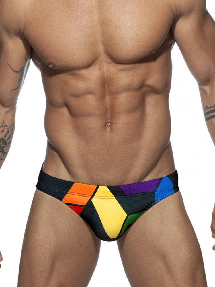 Low Rise Printed Tether Swim Briefs