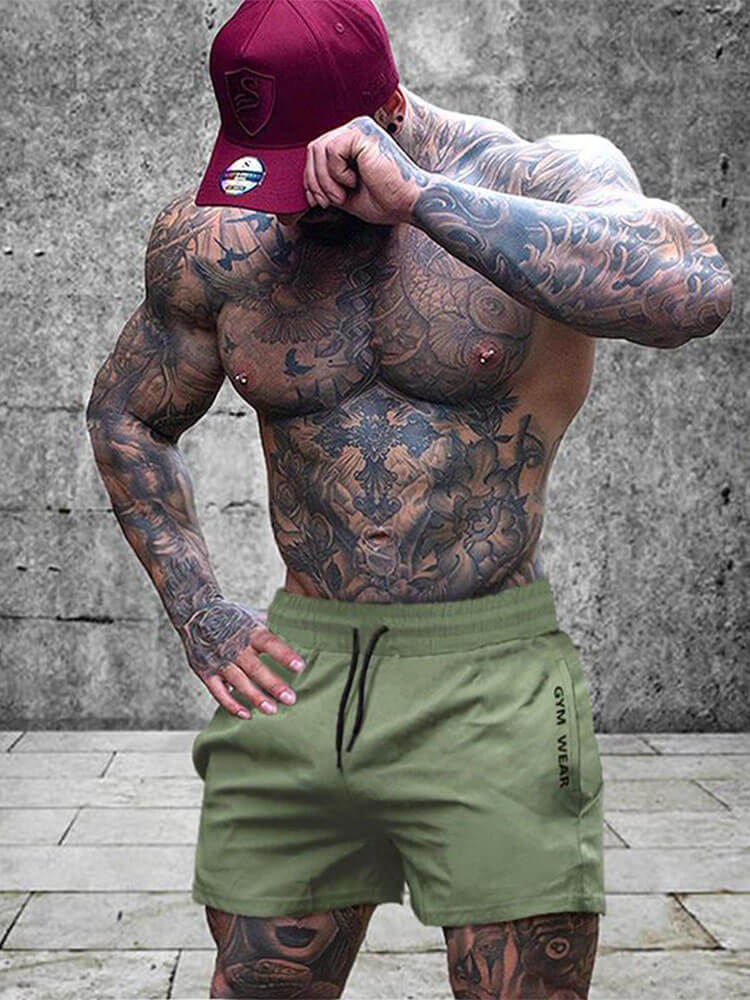 Men's Breathable Sports Gym Drawstring Shorts