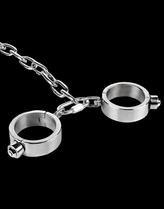 Stainless Steel Neck and Wrist Restraints (Push-Button Lock)