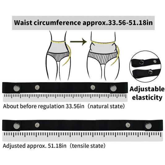 Premium Dual-Stretch Waistband – Latex & Nylon Fiber Comfort Fit-PU03