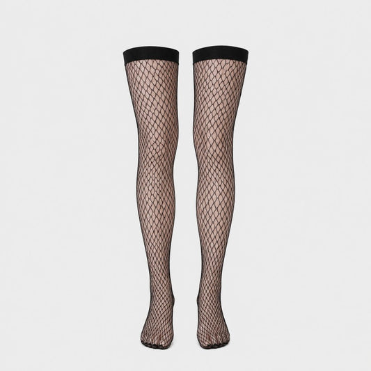 Midnight Mesh Thigh Highs
