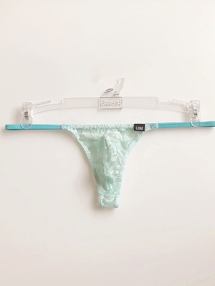 Men's Lace See-Through Thin Strap Thong