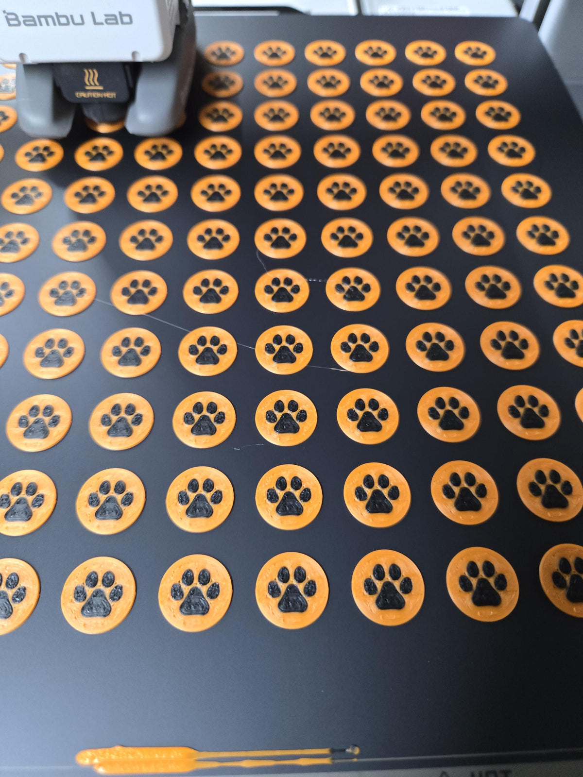 3D Printed Puppy Paw Kandi Bead