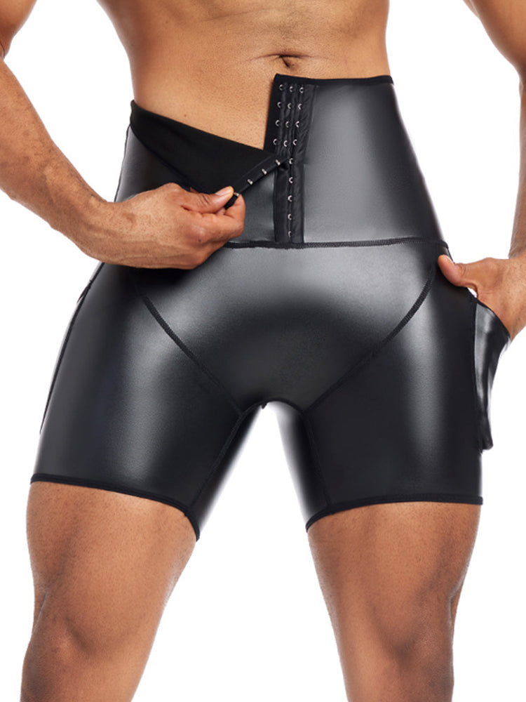 Men's Leather Fitness Workouts Pants