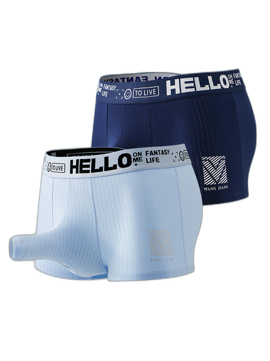 Men’s Separate Pouch Cotton Trunks With Fly Front