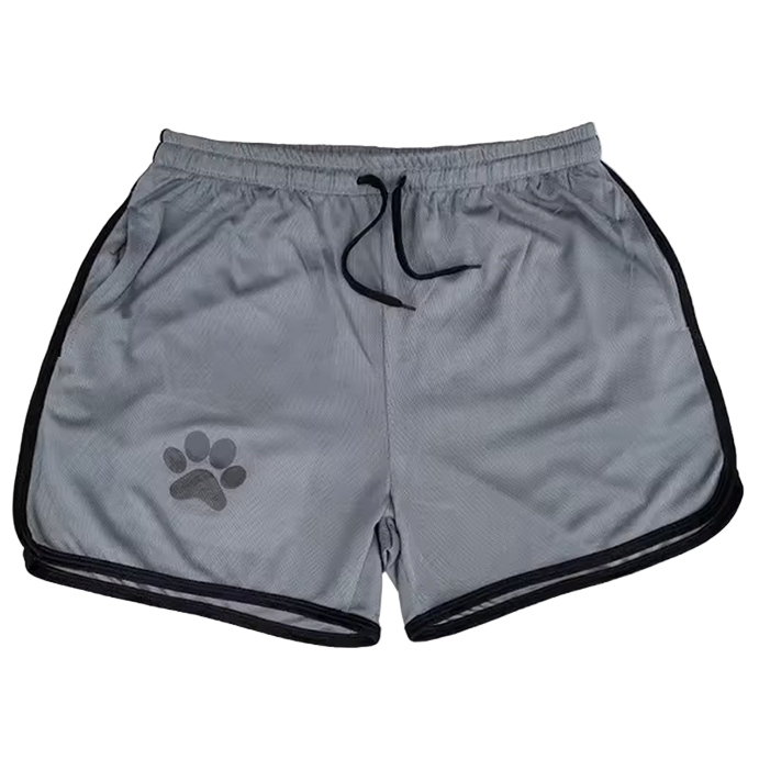 Paw print Mesh Shorts Grey/Black