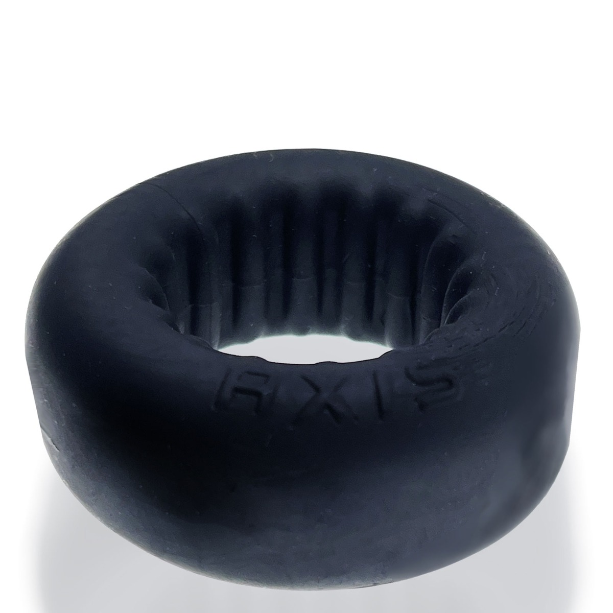 Oxballs Axis Rib Griphold Cockring in Black Ice