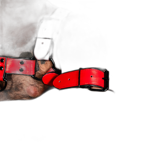 ruff GEAR Bold Leather Bicep Strap Red