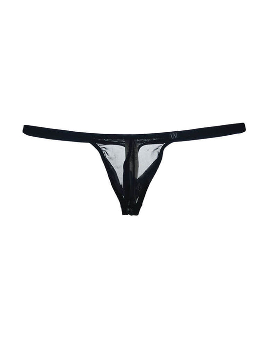 Men's Sheer Mesh Low-Rise U-Pouch Thong
