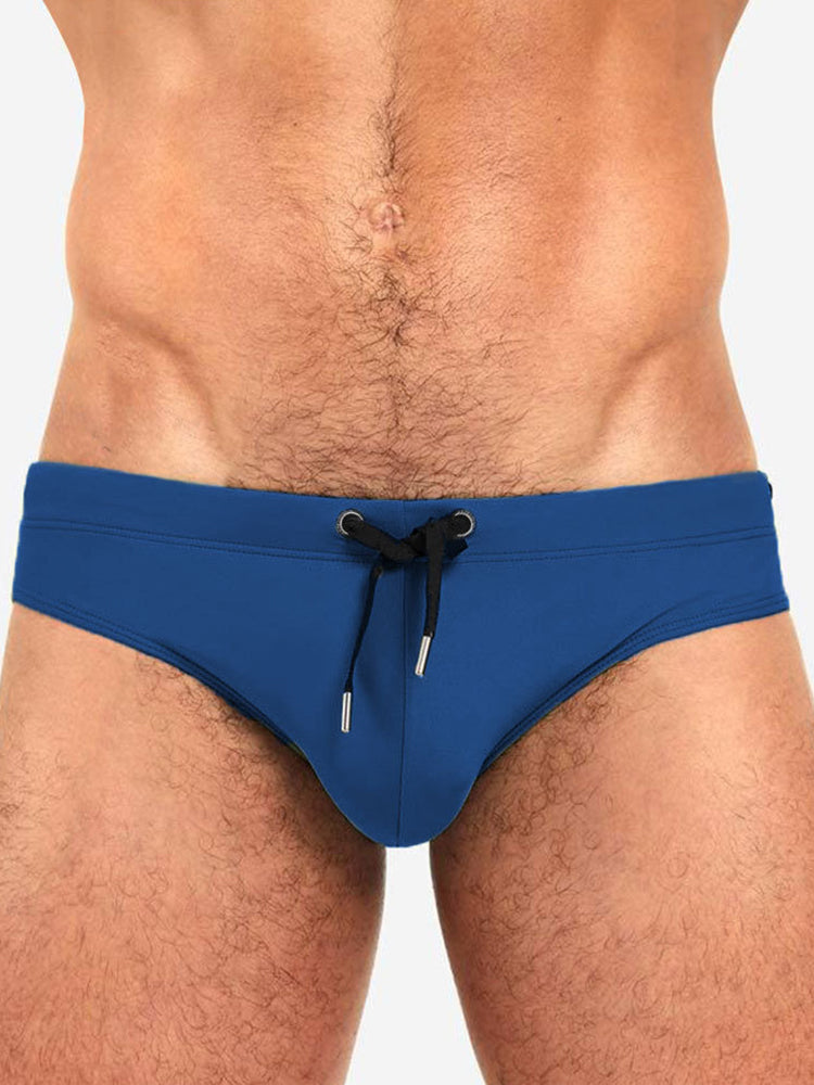 Men's Solid Color Sexy Triangle Swim Briefs