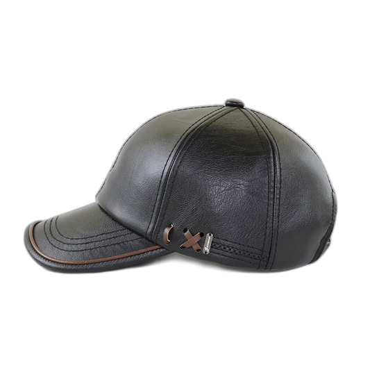 Leather Baseball Cap