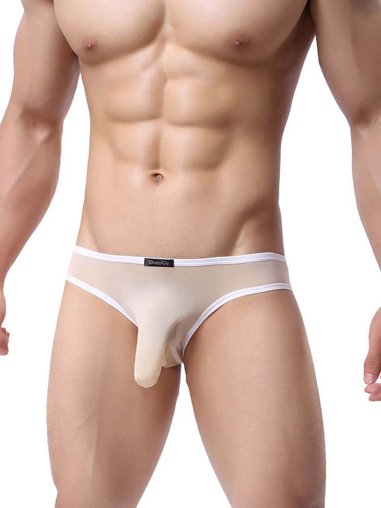 Men's Elephant Trunk Pouch Solid Color Briefs
