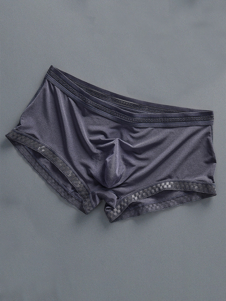 Men's Semi Transparent Ice Silk Boxer Briefs