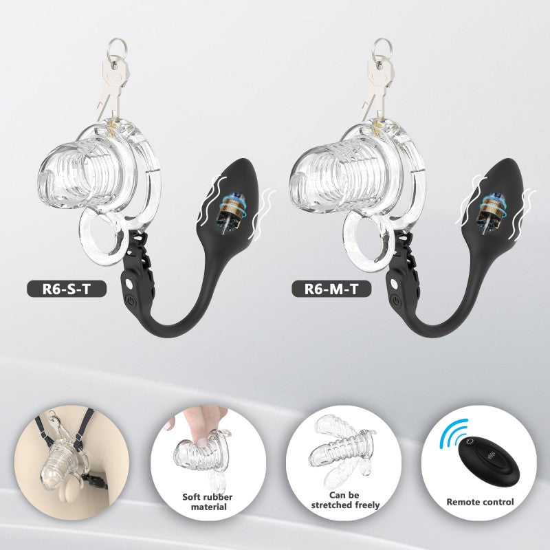 Transparent Flexible Chastity Cage with Stretchable Design (R6)