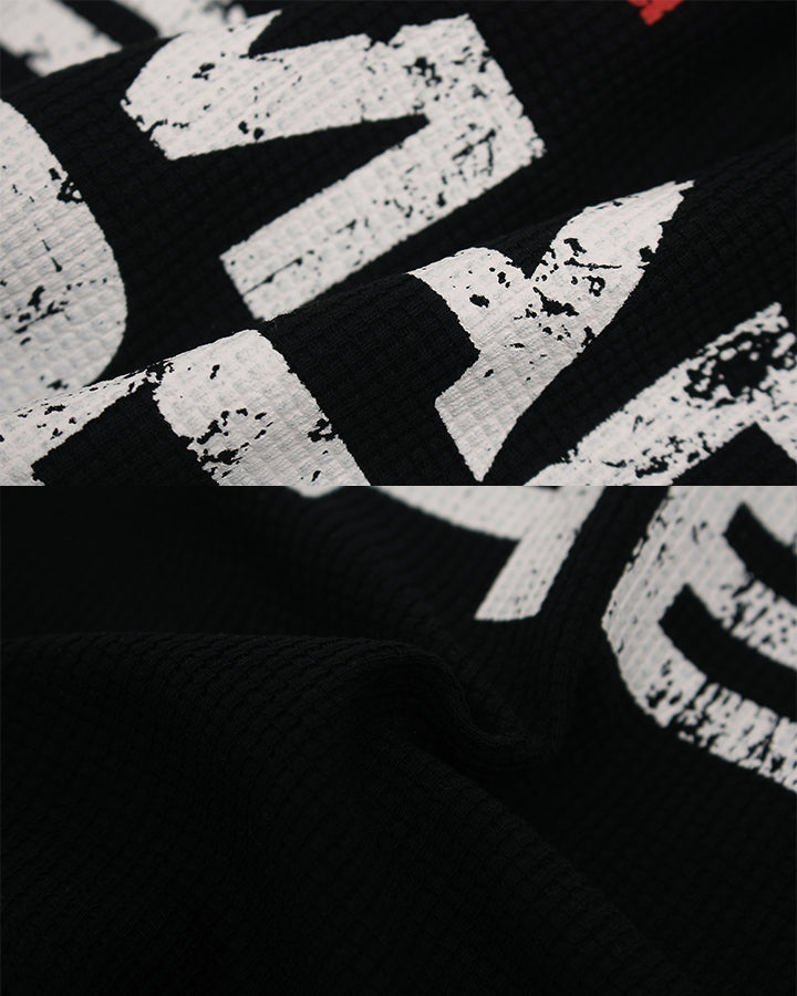 New Gothic Cross Graphic Black Streetwear T-Shirt