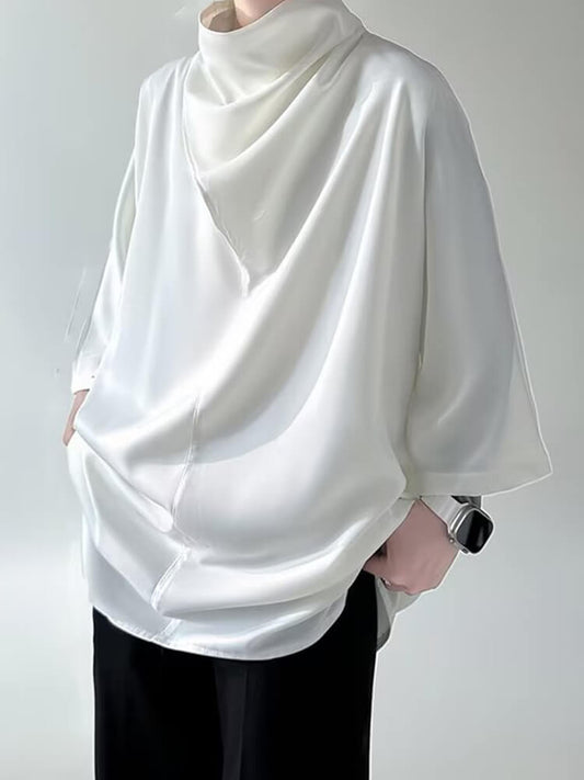 Men's Ice Silk Stand Collar New Chinese Retro Top
