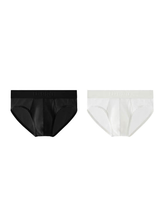 Men's Sexy Solid Color Side Mesh Breathable Briefs