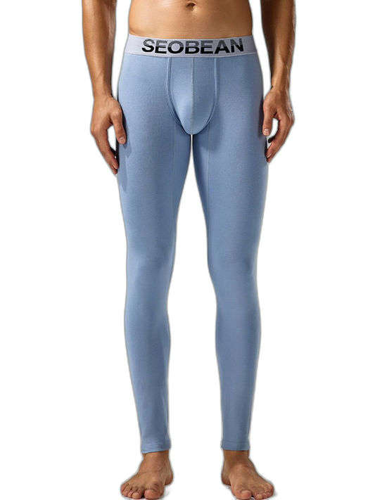 Seobean Men's Thin Autumn and Winter Essential Thermal Underwear Long Pants