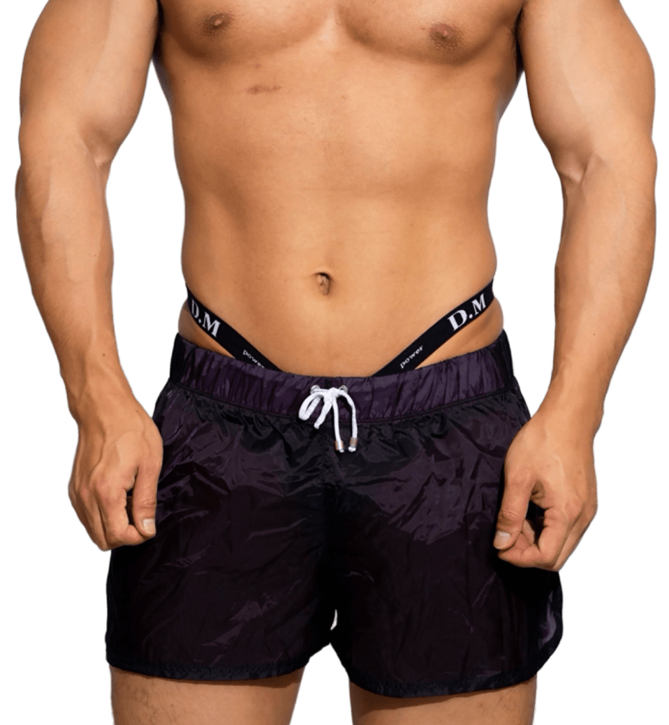 Dog & Master Low Waist Translucent Shorts Deep Purple