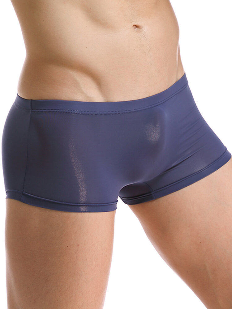 Men's Low-Rise Solid Color Traceless Trunks