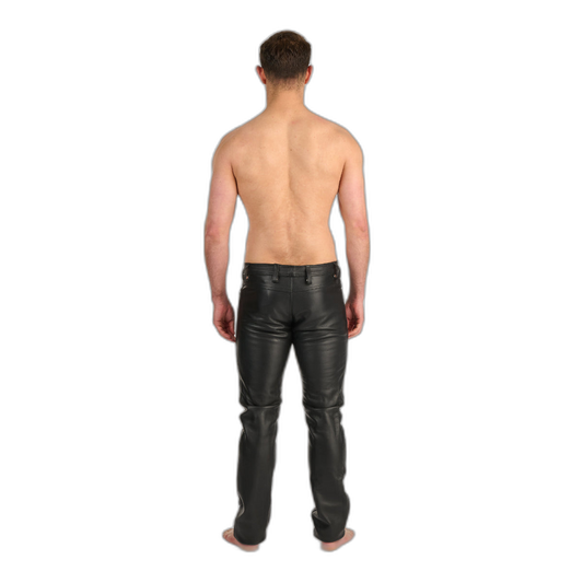 Prowler RED Leather Jeans Black