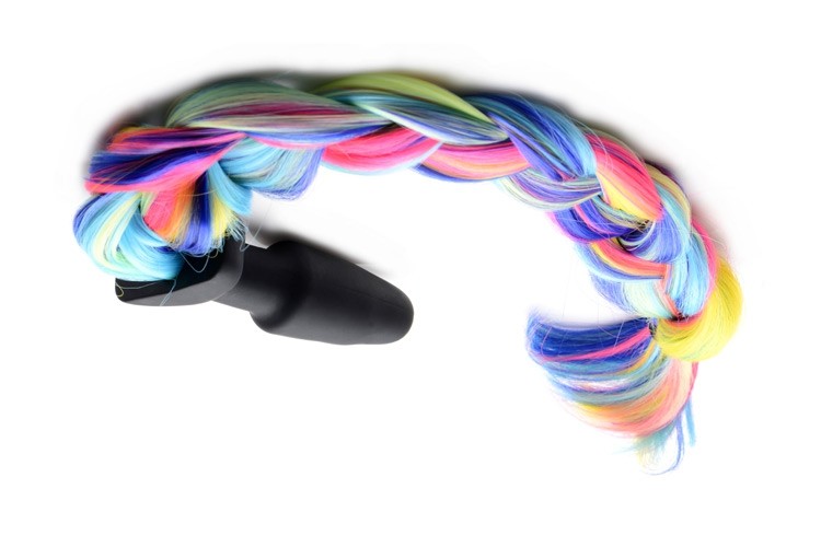 Rainbow Pony Tail Anal Plug