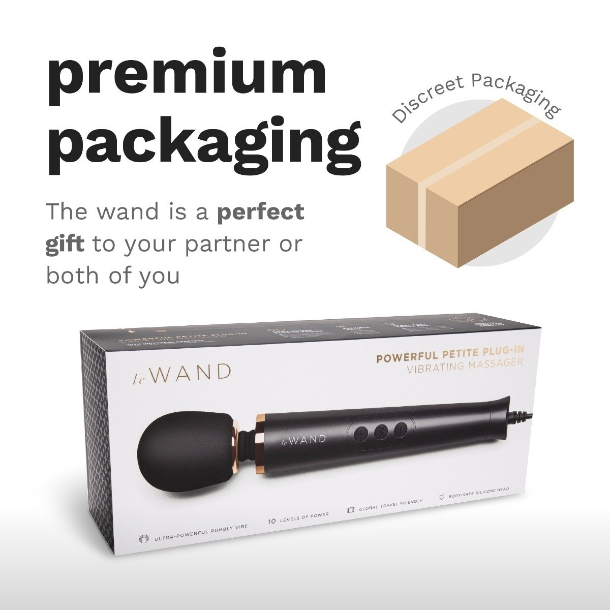 Le Wand Powerful Petite Plug In Black