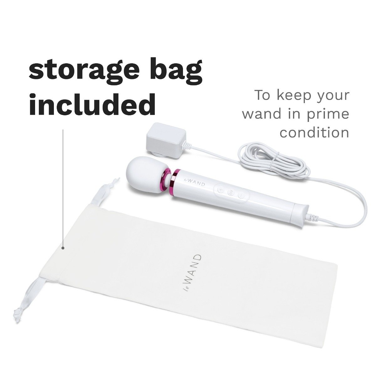 Le Wand Powerful Petite Plug In White