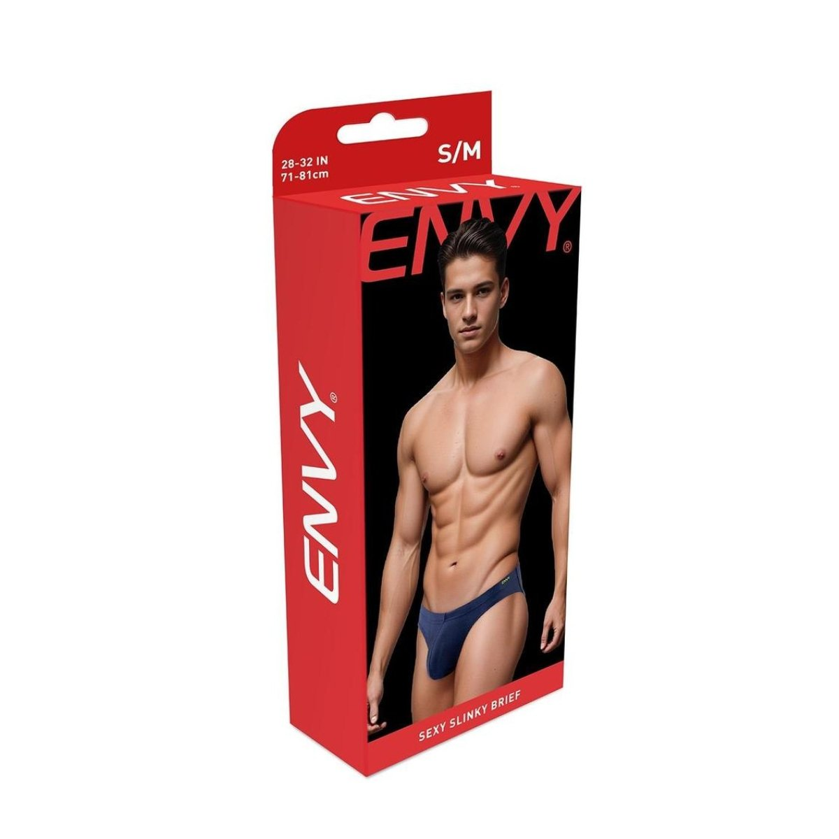Envy Sexy Slinky Brief-Navy-S/M