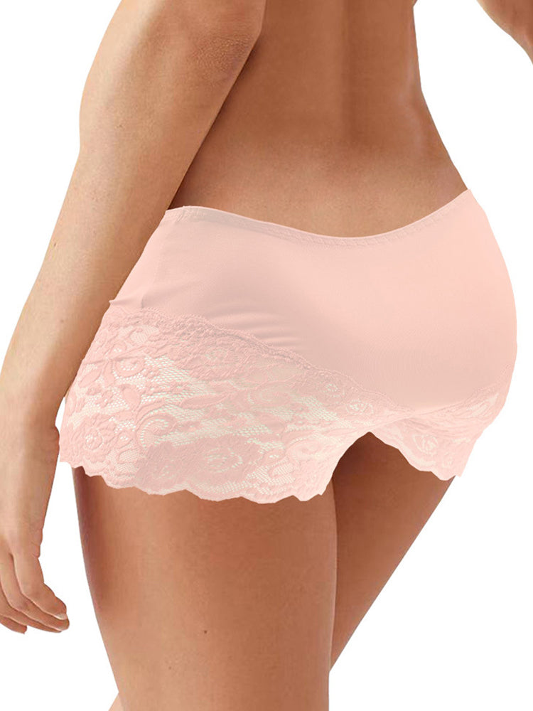 Men's Low Waisted Lace Spandex Boxer Trunks