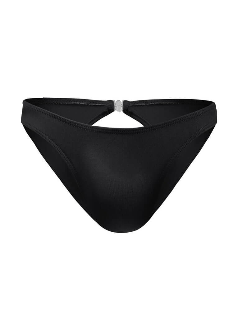 Men's Sexy Solid Color Hip-baring Briefs