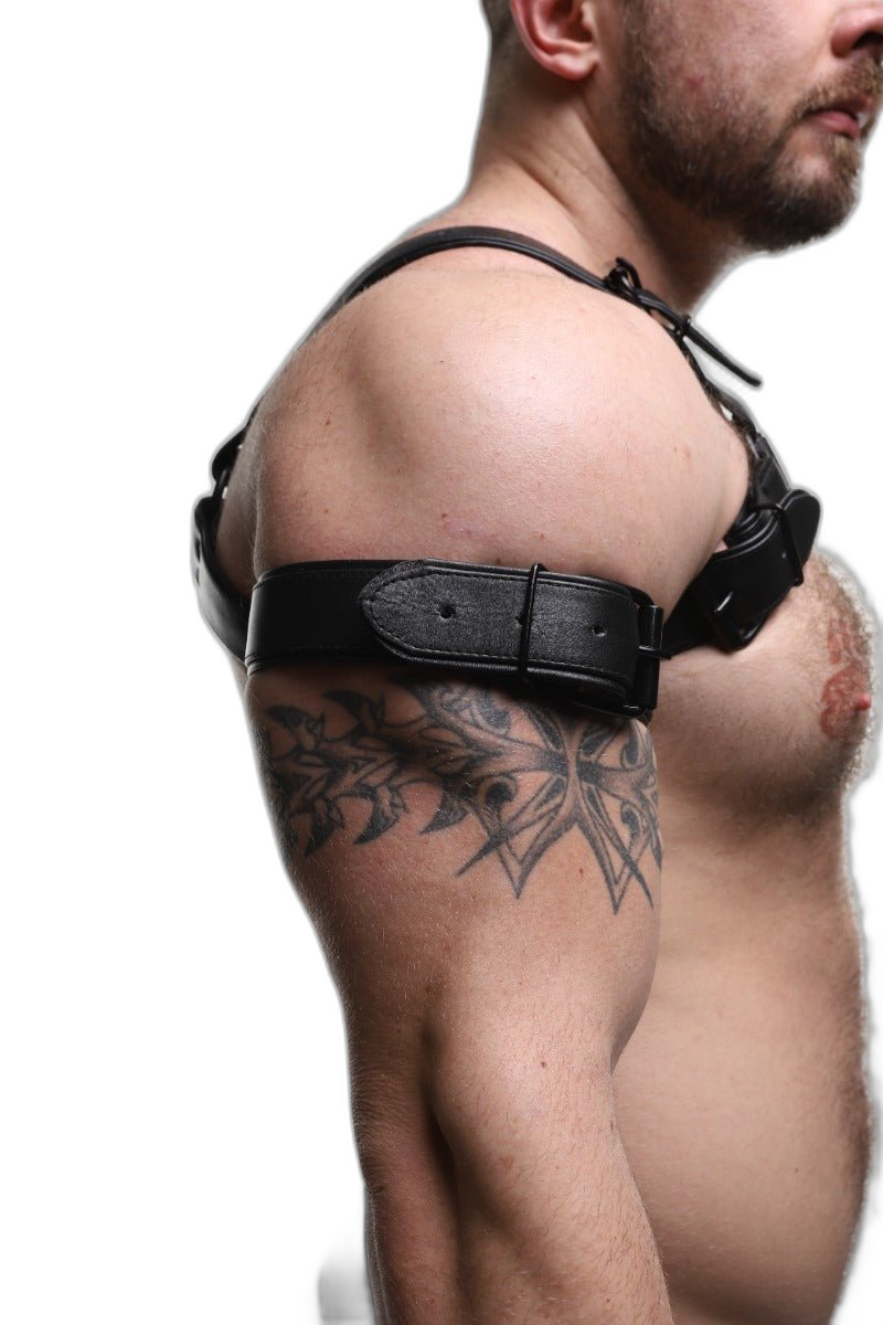 ruff GEAR Double Tone Leather Bicep Strap Black