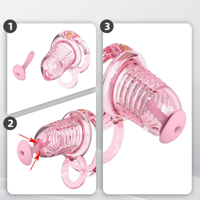 Transparent Flexible Chastity Cage with Stretchable Design (R6)
