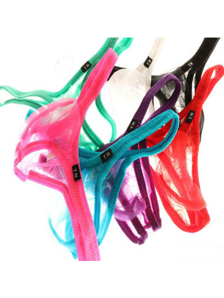 Men's Sexy Fashion Transparent Mesh Thong