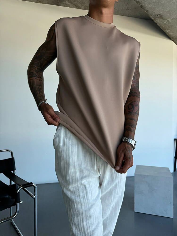 Men's Casual Sleeveless Vest Trousers Sports Suit