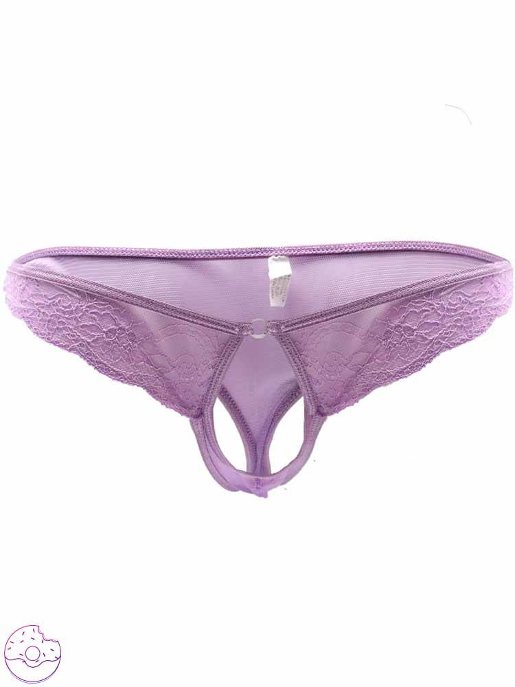 Men's Sheer Lace Stretch Thong