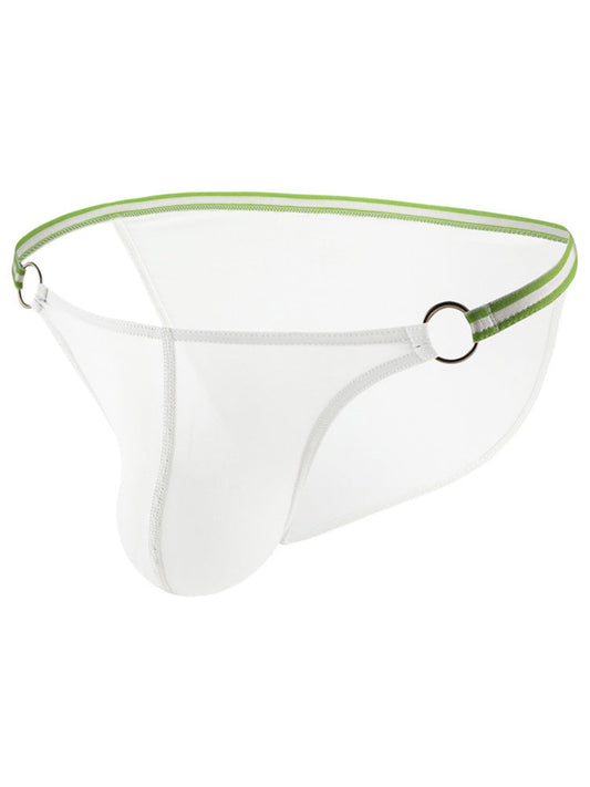 Men's Ice Silk Solid Color Nylon Briefs