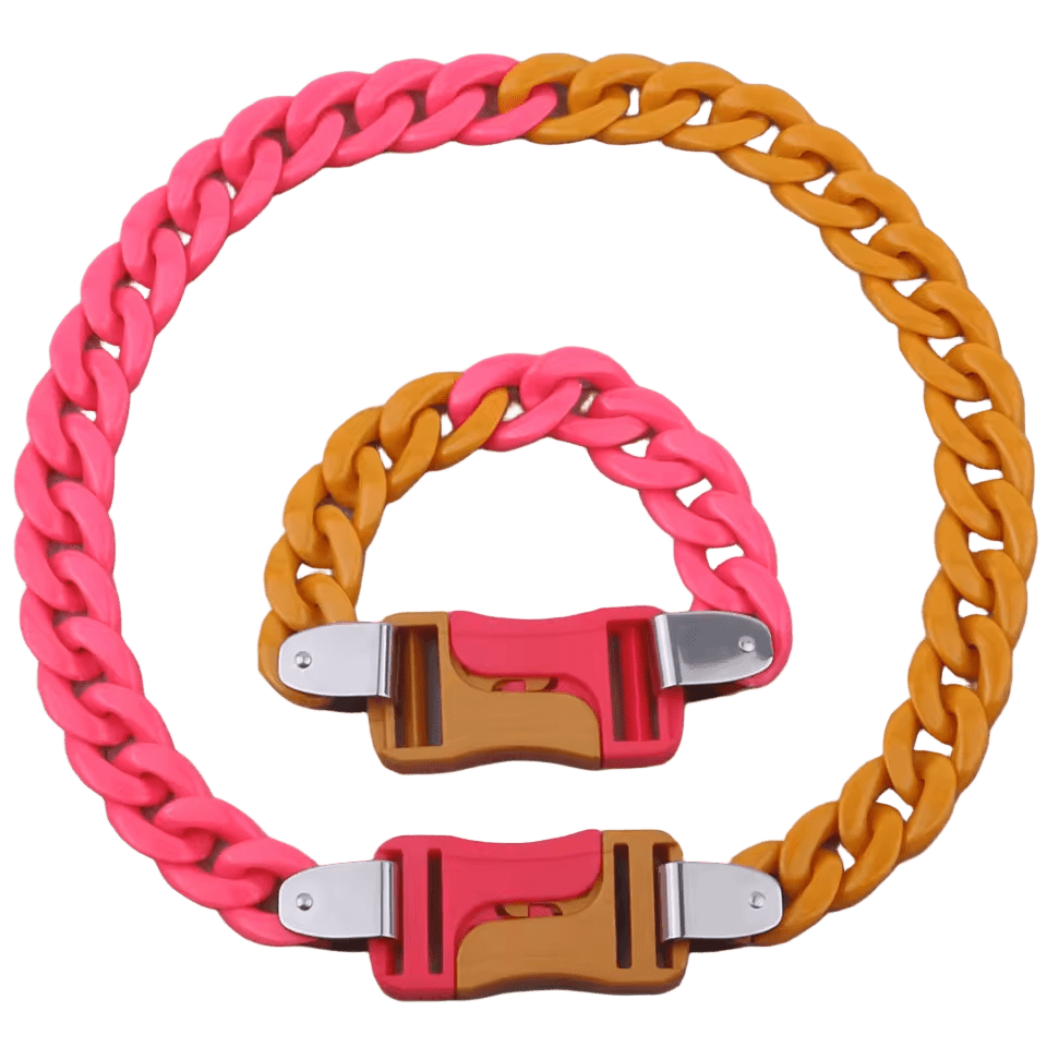 Acrylic Chain Orange/Yellow