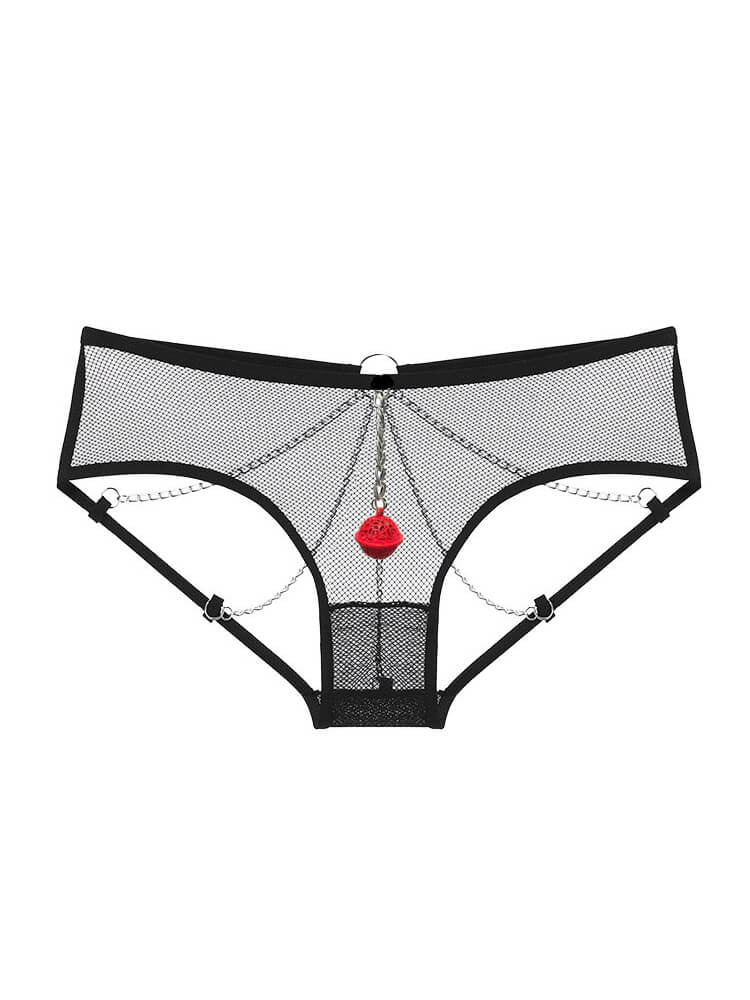 Men's Metal Chain Briefs With Bell