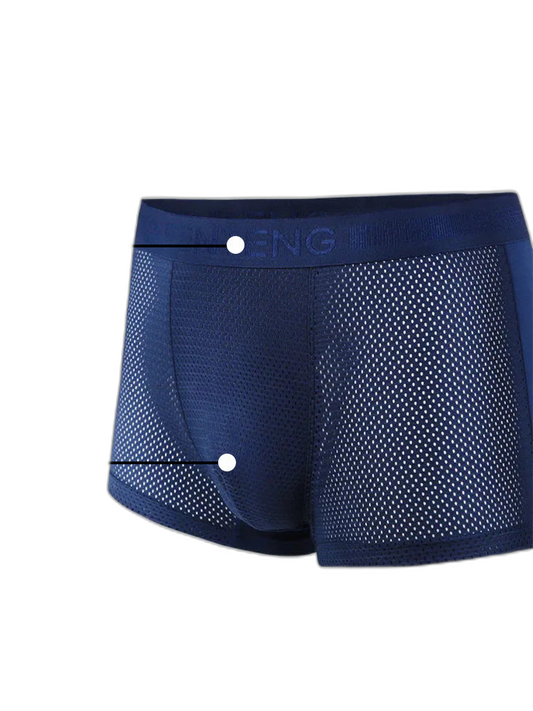 4 Pack Men’s Breathable Mesh Trunks with Antibacterial Fabric