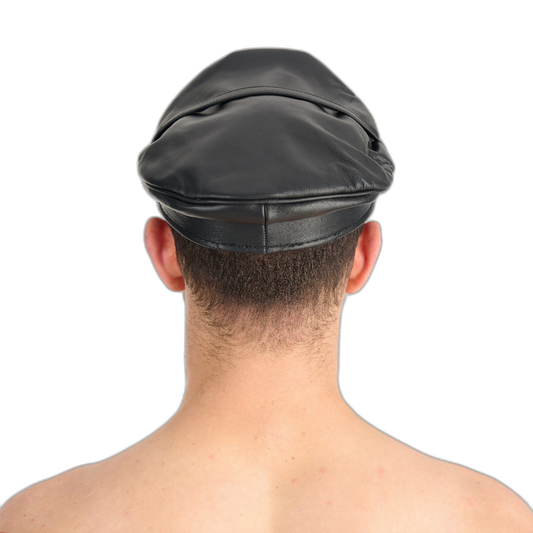 Prowler RED Leather Military Cap Black