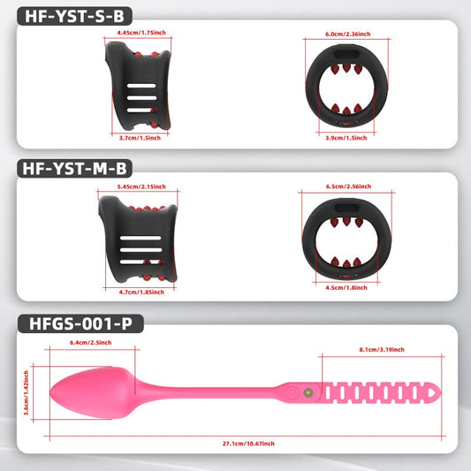 Silicone Soft Spike Extension Sleeve | Compatible with GSD Chastity Cage System