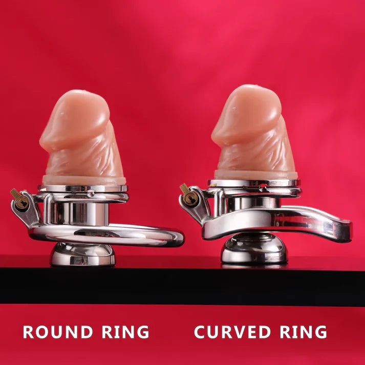 Inverted Chastity Cage With Detachable Dildo – Adjustable Penis Lock