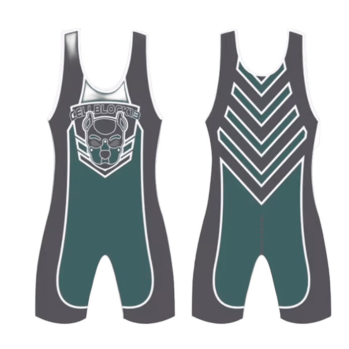 Cell Block 13 Spitfire Singlet Navy Green