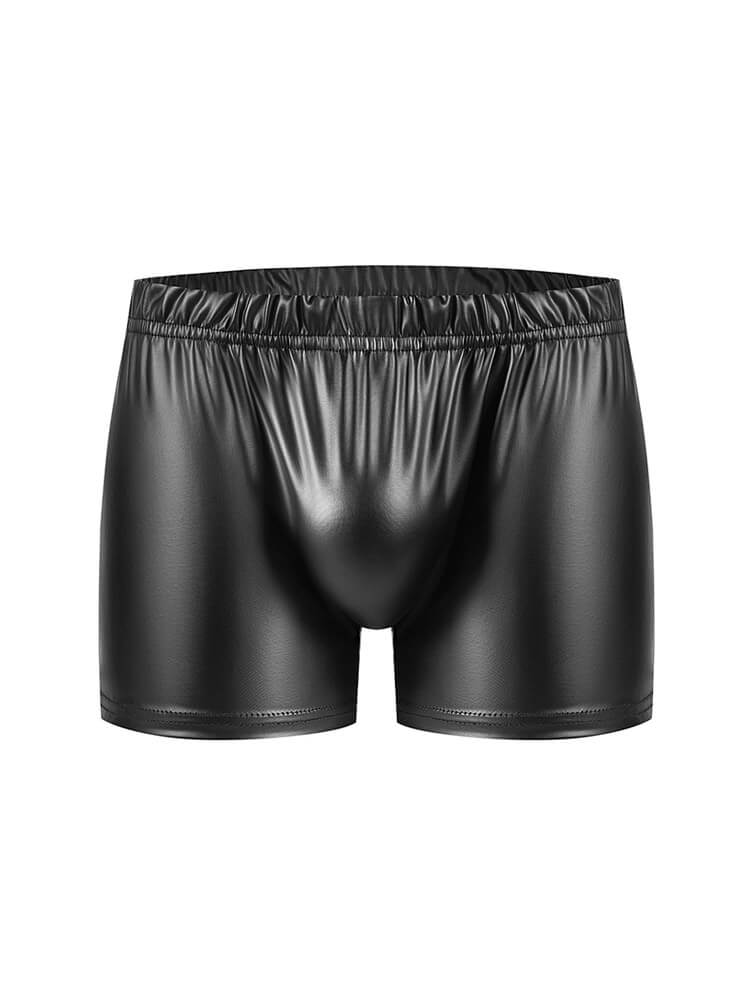 Men's Sexy Slim Fit Matte Soft Leather Trunks