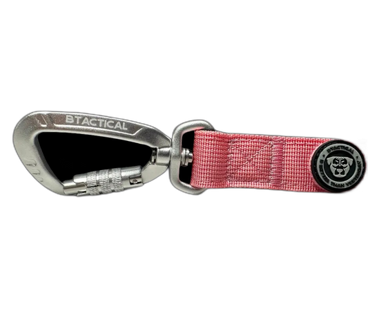 Tactical Carabiner Clip Lead Pink