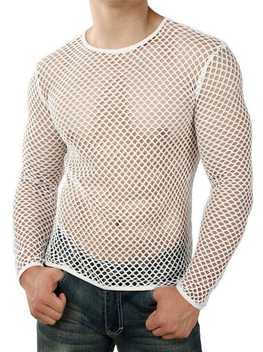 Cutout Mesh Sheer Body Top