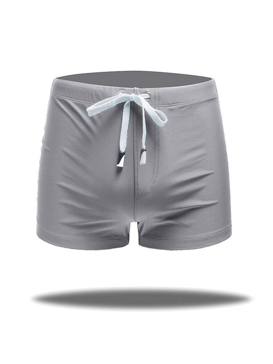 Men's Fashion Solid Color Quick-Dry Swim Trunks